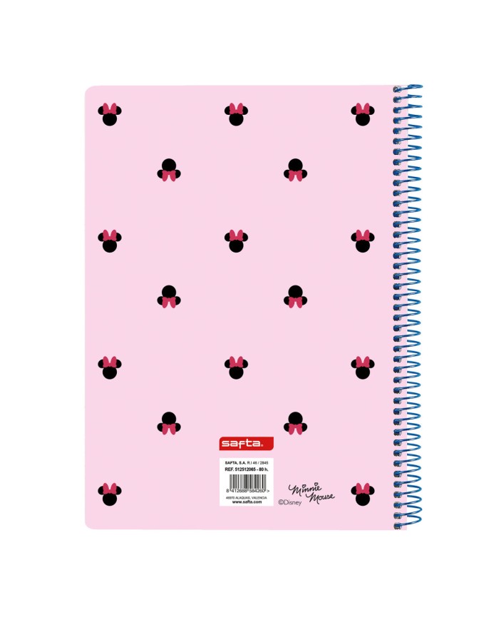 Quaderno con Anelli Minnie Mouse Naive Rosa 80 Pagine Quaderno con Anelli Minnie Mouse Naive Rosa 80 Pagine