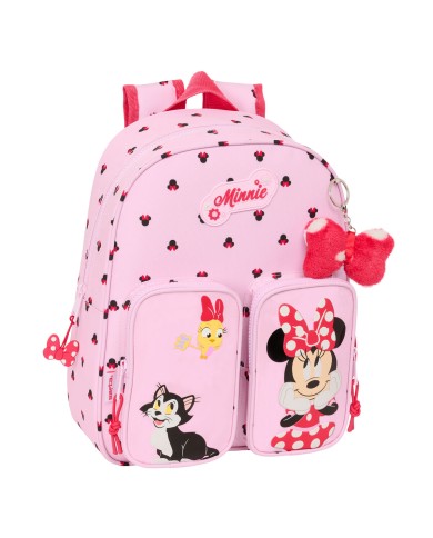 Zaino Scuola Minnie Mouse Naive Rosa 28 x 34 x 10 cm