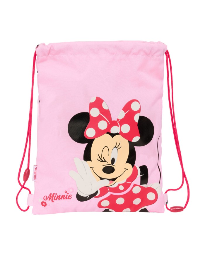 Zainetto con Cordini Minnie Mouse Naive Rosa 26 x 34 x 1 cm
