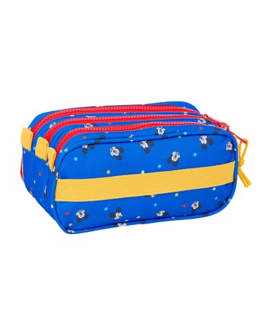 Portaoggetti Triplo Mickey Mouse Clubhouse Good day Azzurro 21,5 x 10 x 8 cm