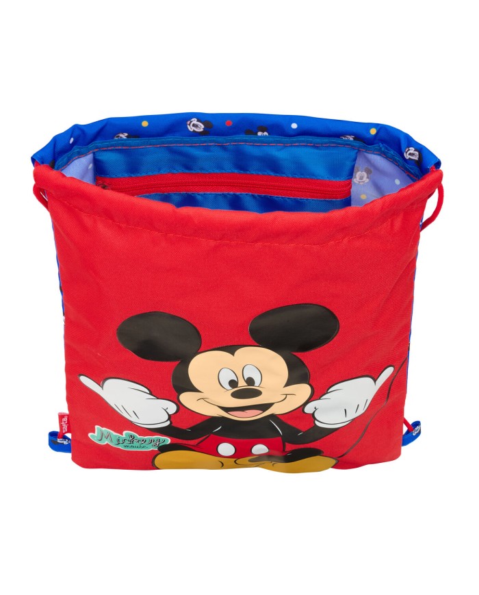 Zainetto con Cordini Mickey Mouse Clubhouse Good day Azzurro 26 x 34 x 1 cm