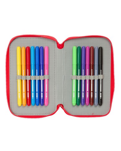 Plumier Triplo Mickey Mouse Clubhouse Good day Azzurro 12,5 x 19,5 x 5,5 cm 37 Pezzi