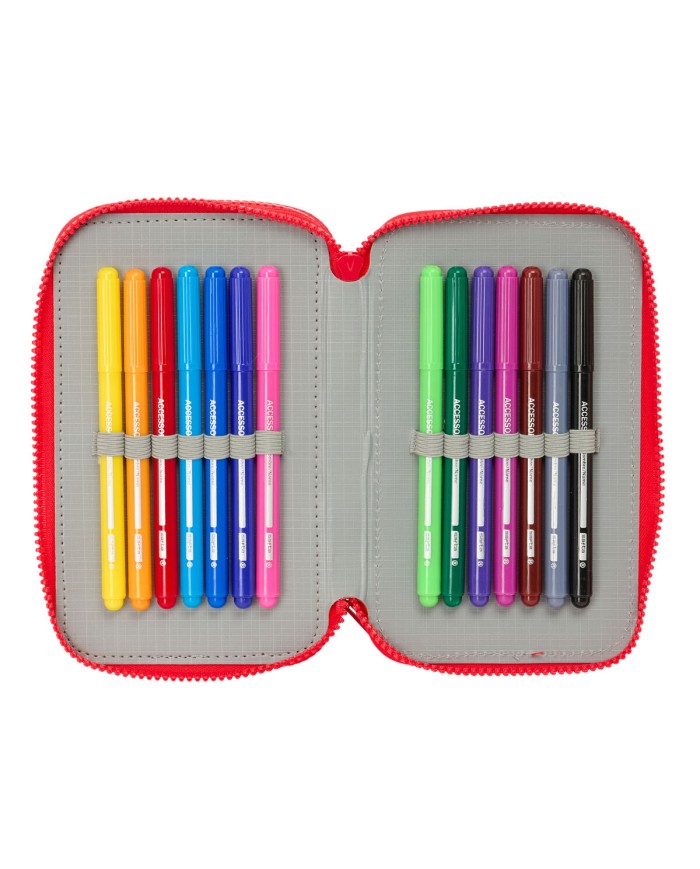 Plumier Triplo Mickey Mouse Clubhouse Good day Azzurro 12,5 x 19,5 x 5,5 cm 37 Pezzi Plumier Triplo Mickey Mouse Clubhouse Good day Azzurro 12,5 x 19,5 x 5,5 cm 37 Pezzi