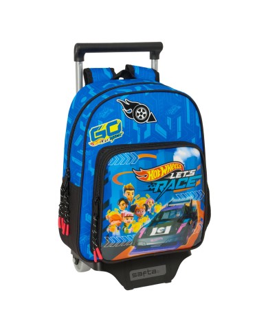 Trolley per la Scuola Hot Wheels Let's race Azzurro Nero 27 x 33 x 10 cm Trolley per la Scuola Hot Wheels Let's race Azzurro Nero 27 x 33 x 10 cm
