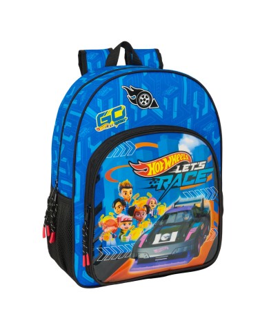 Zaino Scuola Hot Wheels Let's race Azzurro Nero 33 x 42 x 14 cm Zaino Scuola Hot Wheels Let's race Azzurro Nero 33 x 42 x 14 cm
