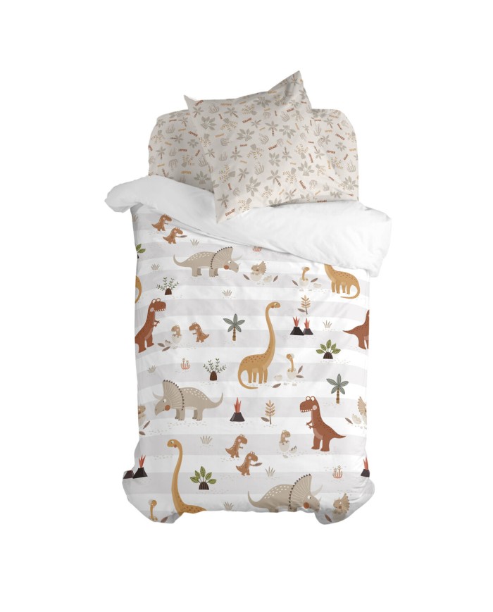 Set di copripiumino HappyFriday Moshi Moshi Dino Family Multicolore Singolo 2 Pezzi