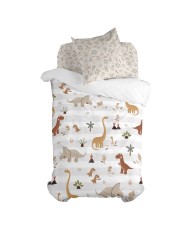 Set di copripiumino HappyFriday Moshi Moshi Dino Family Multicolore Singolo 2 Pezzi