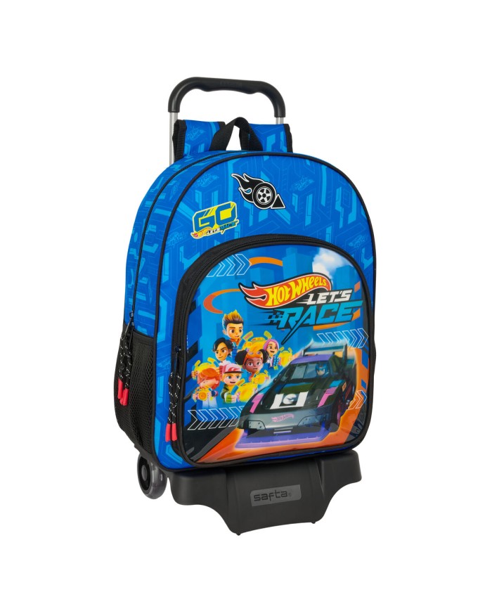 Trolley per la Scuola Hot Wheels Let's race Azzurro Nero 33 x 42 x 14 cm Trolley per la Scuola Hot Wheels Let's race Azzurro Nero 33 x 42 x 14 cm