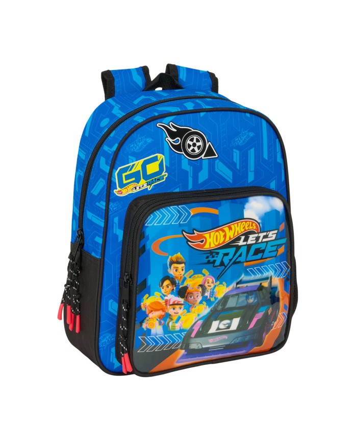 Zaino Scuola Hot Wheels Let's race Azzurro Nero 27 x 33 x 10 cm Zaino Scuola Hot Wheels Let's race Azzurro Nero 27 x 33 x 10 cm