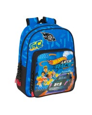 Zaino Scuola Hot Wheels Let's race Azzurro Nero 32 x 38 x 12 cm Zaino Scuola Hot Wheels Let's race Azzurro Nero 32 x 38 x 12 cm