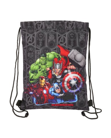 Zainetto con Cordini The Avengers Vendetta Nero 26 x 34 x 1 cm