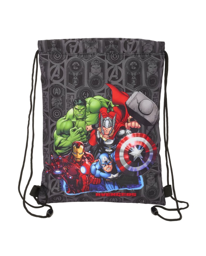 Zainetto con Cordini The Avengers Vendetta Nero 26 x 34 x 1 cm