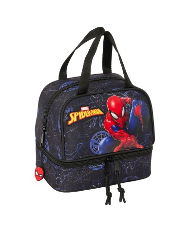 Portamerenda Spider-Man Attack Nero 20 x 20 x 15 cm Portamerenda Spider-Man Attack Nero 20 x 20 x 15 cm