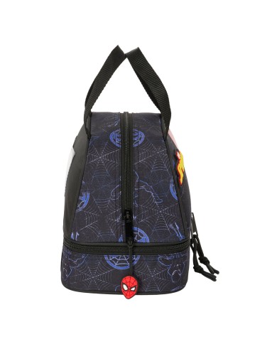 Portamerenda Spider-Man Attack Nero 20 x 20 x 15 cm Portamerenda Spider-Man Attack Nero 20 x 20 x 15 cm