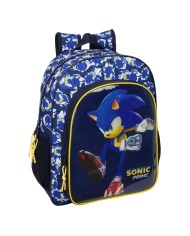 Zaino Scuola Sonic City Azzurro 32 x 38 x 12 cm