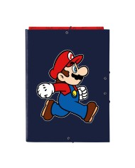 Raccoglitore ad anelli Super Mario Trick Rosso Blu scuro A4 26.5 x 33 x 4 cm
