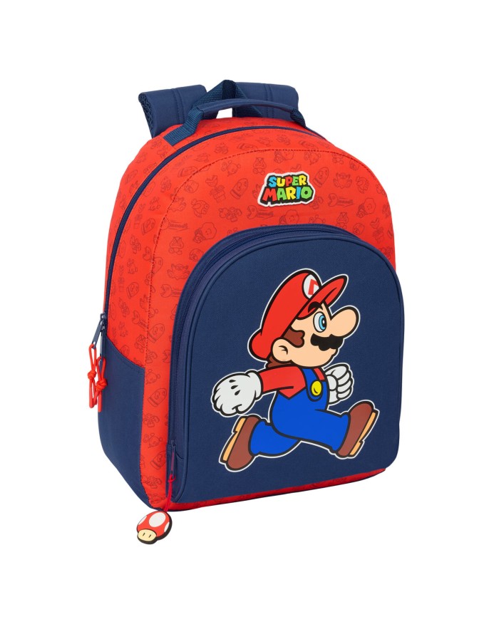 Zaino Scuola Super Mario Trick Rosso Blu scuro 32 x 42 x 15 cm Zaino Scuola Super Mario Trick Rosso Blu scuro 32 x 42 x 15 cm