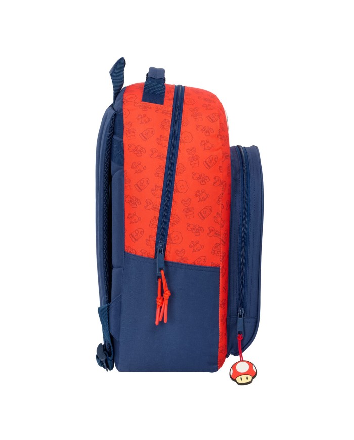 Zaino Scuola Super Mario Trick Rosso Blu scuro 32 x 42 x 15 cm Zaino Scuola Super Mario Trick Rosso Blu scuro 32 x 42 x 15 cm