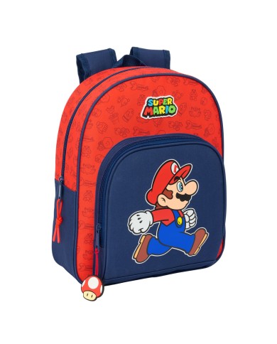 Zaino Scuola Super Mario Trick Rosso Blu scuro 28 x 34 x 10 cm Zaino Scuola Super Mario Trick Rosso Blu scuro 28 x 34 x 10 cm
