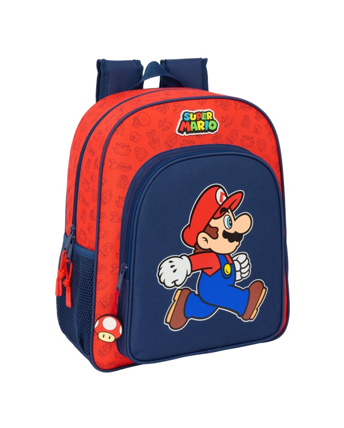Zaino Scuola Super Mario Trick Rosso Blu scuro 32 x 38 x 12 cm Zaino Scuola Super Mario Trick Rosso Blu scuro 32 x 38 x 12 cm