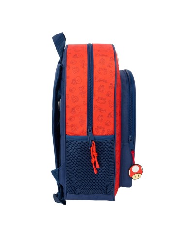 Zaino Scuola Super Mario Trick Rosso Blu scuro 32 x 38 x 12 cm Zaino Scuola Super Mario Trick Rosso Blu scuro 32 x 38 x 12 cm