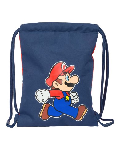 Zainetto con Cordini Super Mario Trick Rosso Blu scuro 26 x 34 x 1 cm
