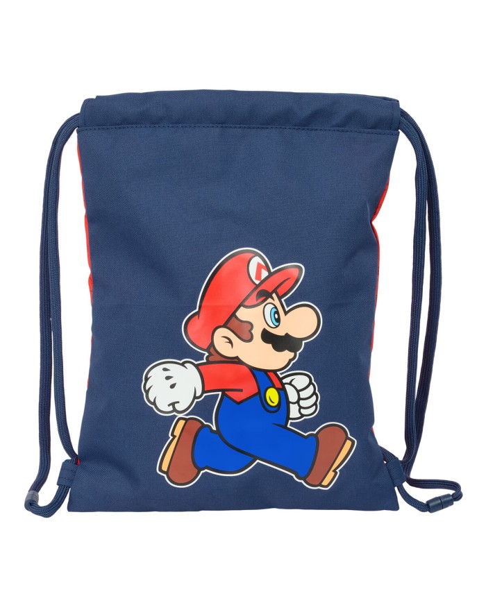 Zainetto con Cordini Super Mario Trick Rosso Blu scuro 26 x 34 x 1 cm Zainetto con Cordini Super Mario Trick Rosso Blu scuro 26 x 34 x 1 cm