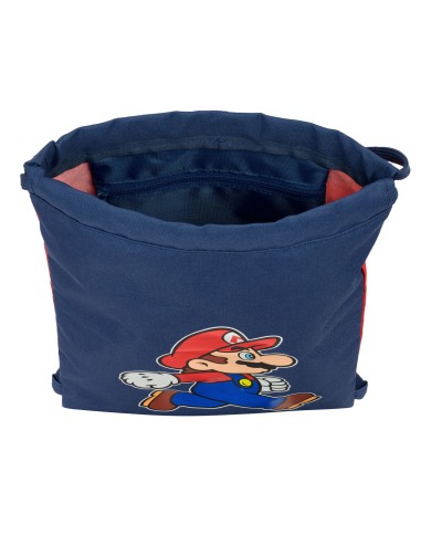 Zainetto con Cordini Super Mario Trick Rosso Blu scuro 26 x 34 x 1 cm