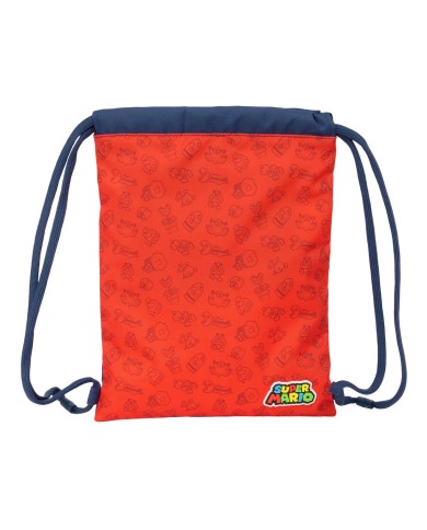 Zainetto con Cordini Super Mario Trick Rosso Blu scuro 26 x 34 x 1 cm