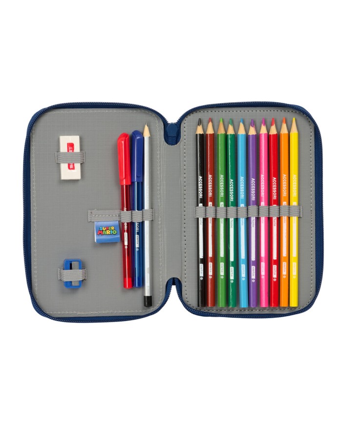 Necessaire Super Mario Trick Rosso Blu scuro 12.5 x 19.5 x 4 cm 29 Pezzi Necessaire Super Mario Trick Rosso Blu scuro 12.5 x 19.5 x 4 cm 29 Pezzi