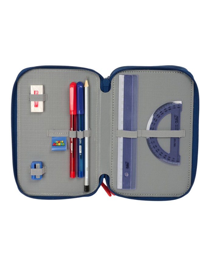 Astuccio per la Scuola con Accessori Super Mario Trick Rosso Blu scuro 12,5 x 19,5 x 5,5 cm 37 Pezzi Astuccio per la Scuola con Accessori Super Mario Trick Rosso Blu scuro 12,5 x 19,5 x 5,5 cm 37 Pezzi