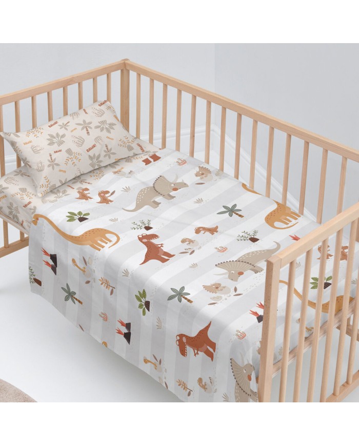 Set di Lenzuola HappyFriday Moshi Moshi Dino family Multicolore Culla Neonato 2 Pezzi Set di Lenzuola HappyFriday Moshi Moshi Dino family Multicolore Culla Neonato 2 Pezzi