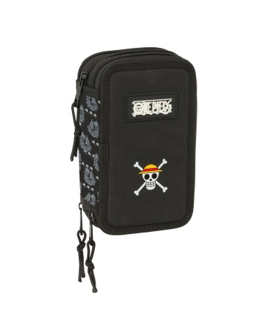 Plumier Triplo One Piece Pirates Nero 12,5 x 19,5 x 5,5 cm 37 Pezzi Plumier Triplo One Piece Pirates Nero 12,5 x 19,5 x 5,5 cm 37 Pezzi