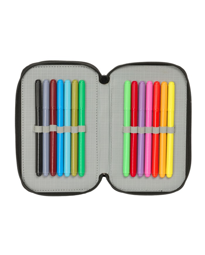 Plumier Triplo One Piece Pirates Nero 12,5 x 19,5 x 5,5 cm 37 Pezzi Plumier Triplo One Piece Pirates Nero 12,5 x 19,5 x 5,5 cm 37 Pezzi