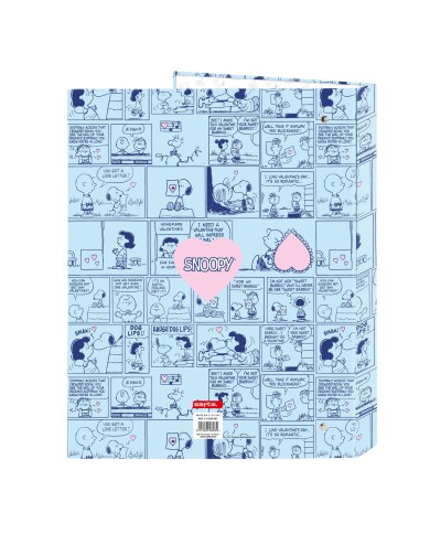 Raccoglitore ad anelli Snoopy Love Azzurro A4 26.5 x 33 x 4 cm Raccoglitore ad anelli Snoopy Love Azzurro A4 26.5 x 33 x 4 cm