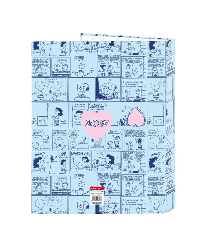 Raccoglitore ad anelli Snoopy Love Azzurro A4 26.5 x 33 x 4 cm Raccoglitore ad anelli Snoopy Love Azzurro A4 26.5 x 33 x 4 cm