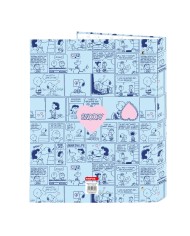 Raccoglitore ad anelli Snoopy Love Azzurro A4 26.5 x 33 x 4 cm Raccoglitore ad anelli Snoopy Love Azzurro A4 26.5 x 33 x 4 cm