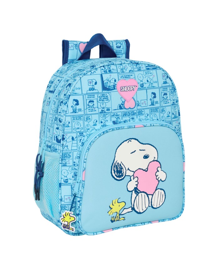Zaino Scuola Snoopy Love Azzurro 32 x 38 x 12 cm Zaino Scuola Snoopy Love Azzurro 32 x 38 x 12 cm