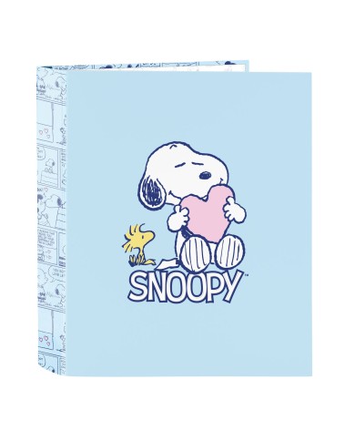 Raccoglitore ad anelli Snoopy Love Azzurro A4 27 x 33 x 6 cm Raccoglitore ad anelli Snoopy Love Azzurro A4 27 x 33 x 6 cm