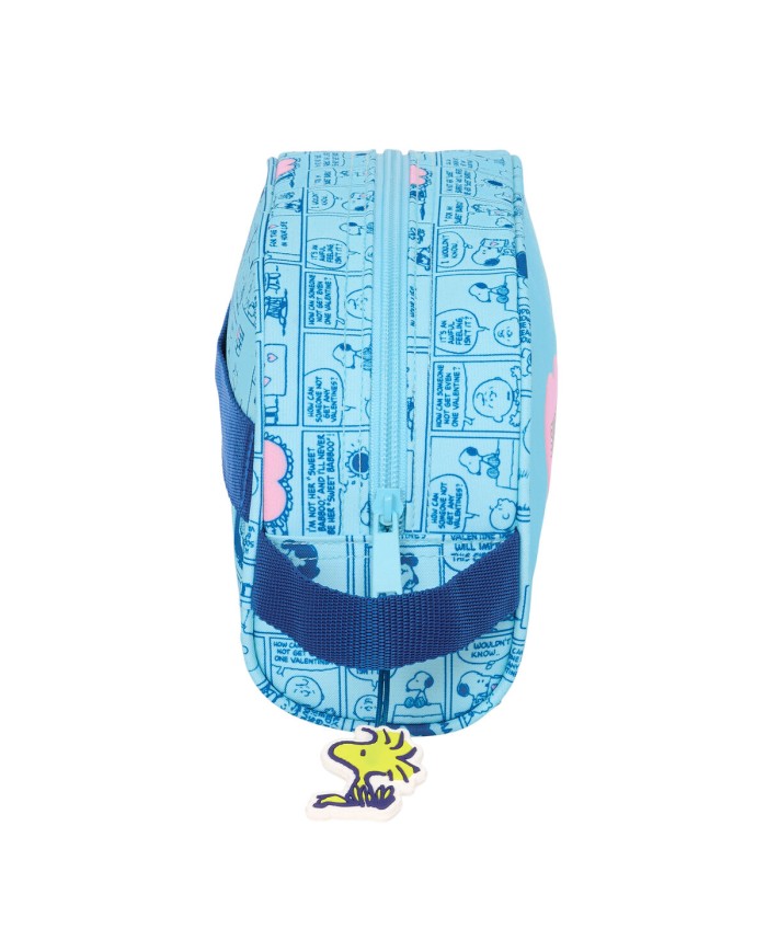 Necessaire da Viaggio Snoopy Love Azzurro Chiaro 26 x 16 x 9 cm