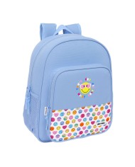 Zaino Scuola Smiley Joyful Azzurro Multicolore 30 x 46 x 14 cm Zaino Scuola Smiley Joyful Azzurro Multicolore 30 x 46 x 14 cm