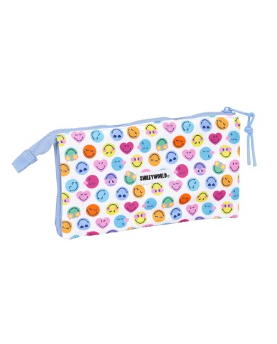 Necessaire Smiley Joyful Multicolore Azzurro Chiaro 22 x 12 x 3 cm Necessaire Smiley Joyful Multicolore Azzurro Chiaro 22 x 12 x 3 cm