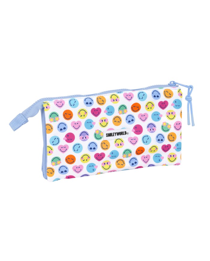 Necessaire Smiley Joyful Multicolore Azzurro Chiaro 22 x 12 x 3 cm Necessaire Smiley Joyful Multicolore Azzurro Chiaro 22 x 12 x 3 cm