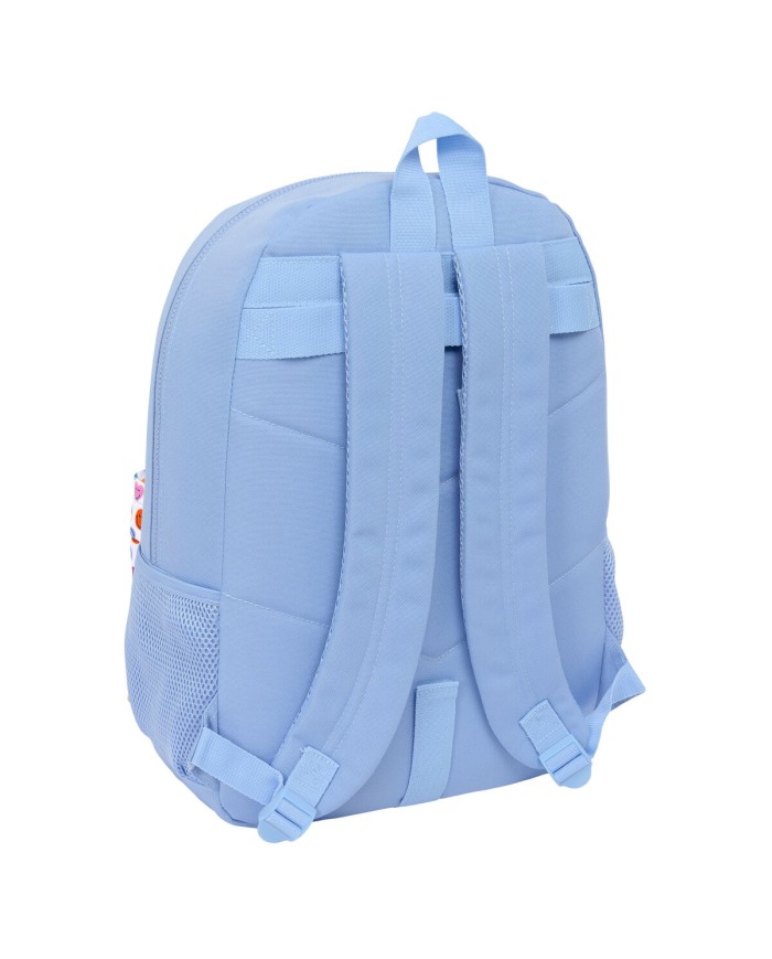 Zaino Scuola Smiley Joyful Azzurro Multicolore 30 x 46 x 14 cm Zaino Scuola Smiley Joyful Azzurro Multicolore 30 x 46 x 14 cm