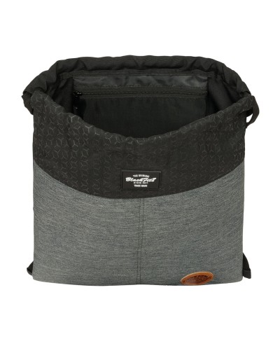 Zainetto con Cordini BlackFit8 Old school Nero Grigio 35 x 40 x 1 cm