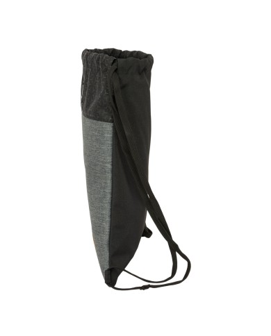 Zainetto con Cordini BlackFit8 Old school Nero Grigio 35 x 40 x 1 cm