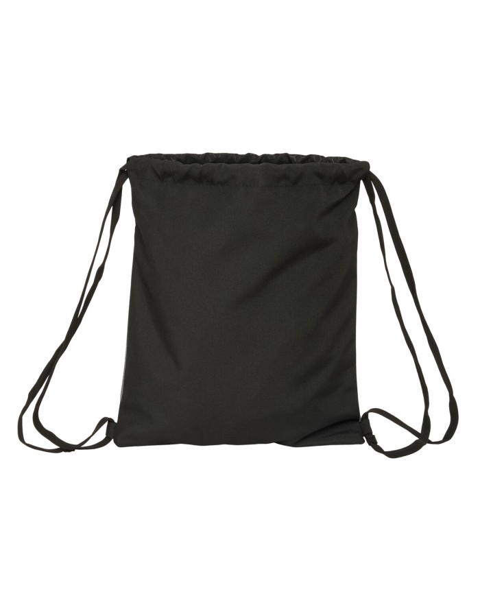 Zainetto con Cordini BlackFit8 Old school Nero Grigio 35 x 40 x 1 cm