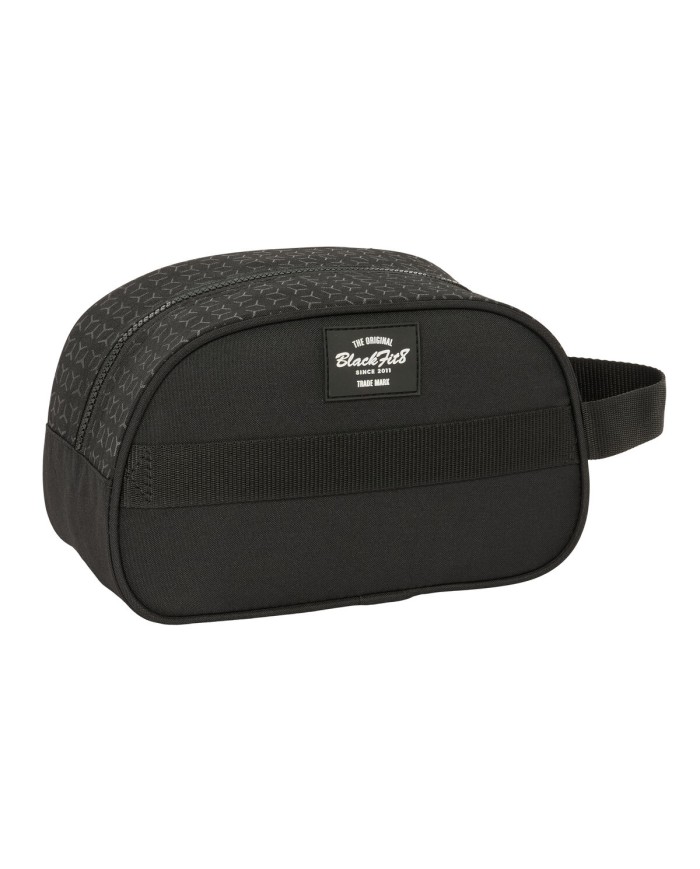 Necessaire da Viaggio BlackFit8 Old school Nero Grigio Riciclabile 26 x 15 x 12 cm Necessaire da Viaggio BlackFit8 Old school Nero Grigio Riciclabile 26 x 15 x 12 cm
