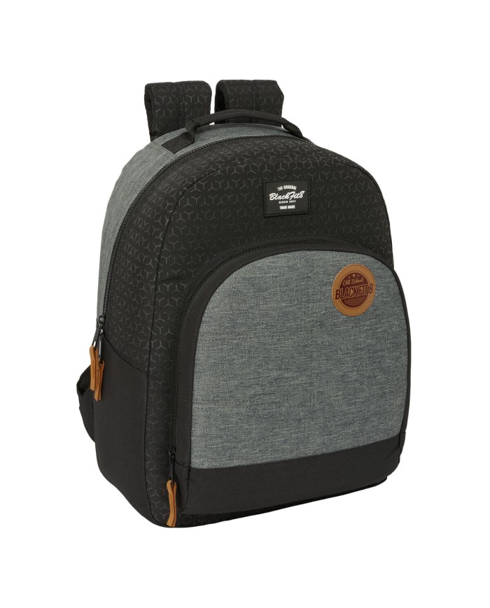 Zaino Scuola BlackFit8 Old school Nero Grigio 32 x 42 x 15 cm Zaino Scuola BlackFit8 Old school Nero Grigio 32 x 42 x 15 cm