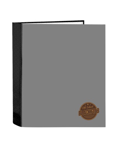 Raccoglitore ad anelli BlackFit8 Old school Nero Grigio A4 27 x 33 x 6 cm